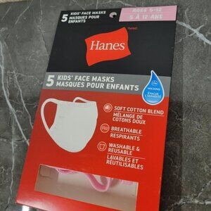 Hanes Girls Pink Masks 5 pack